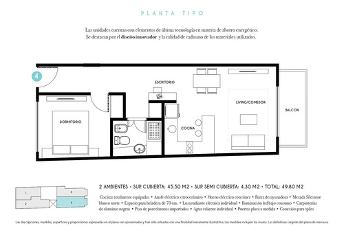 Departamento De 2 Ambientes En Venta En Barrio Norte