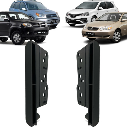 Imagem 1 de 8 de Moldura Painel 2 Din Multimidia Dvd Mp5 Etios Corolla 03/08 Sw4 Hilux 05/11 Preto