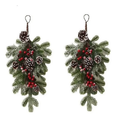 comprar 2 Guirnaldas Navideñas En Forma De Lágrima Con Decoración De