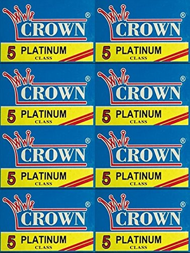 40 Cuchillas De Afeitar De Doble Filo Crown Platinum