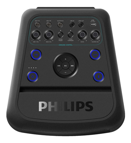 Alto-falante portátil Philips BASS+ TANX200 TANX200/77 com bluetooth preto