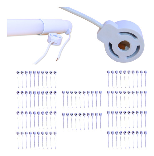 100 Conectores Fa8 Chupón Para Tubo Led T8t12 Slim 1pin