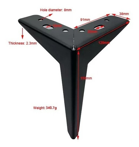 Imagen 4 de 4 de Patas Para Sofás, Centros De Tv, Muebles