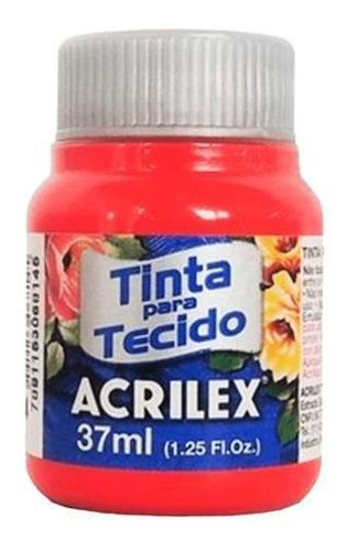 Tinta De Tecido Acrilex 37 Ml Vermelho Natal