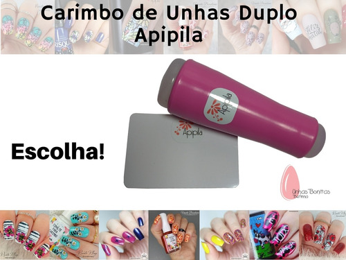 Imagem 6 de 10 de Kit Placas E Carimbos De Unhas Apipila Religiosos Duplo