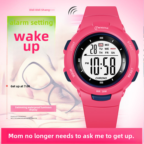 Reloj Digital Juvenil Azul Oscuro Genuino Marca