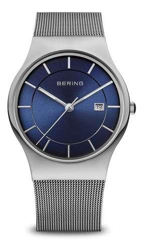 Reloj Hombre Bering 11938-003 Cuarzo Pulso Plateado En Acero