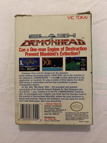 Clash At Demonhead Con Caja Para Nintendo Nes (Usado)