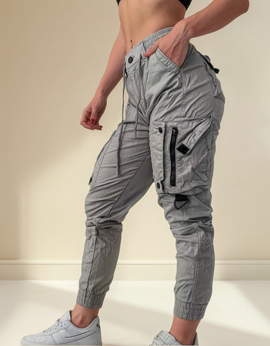 Jogger Cargo Gabardina Mujer Importado I-run