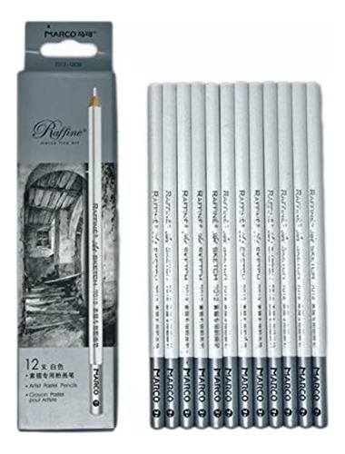Lápices De Dibujo Color Blanco Pastel Profesional