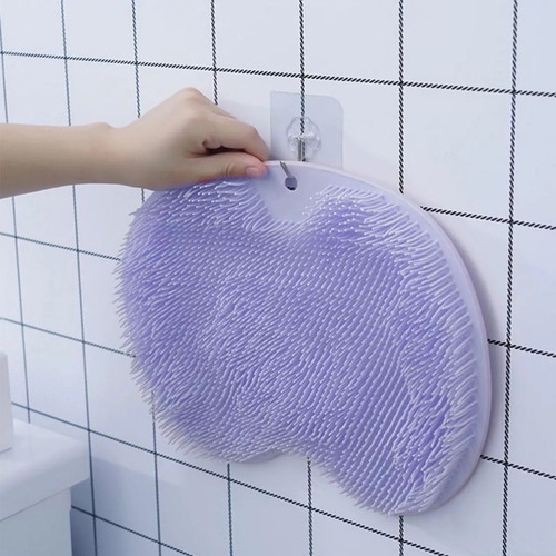 Tapete Para Bañarse Masajeador De Silicona Pies Y Espalda Celeste