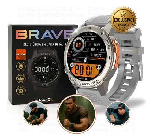 Smartwatch Brave Duplo Gps L1+l5 Oficial Strava 5atm Ip69k