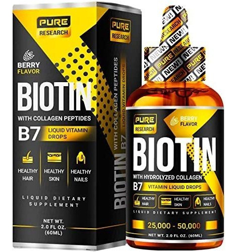 Biotina 50000 Mcg Con Peptidos De Colageno 60 Ml