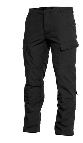 Pantalón Táctico Corte Acu Negro Ripstop Poliéster