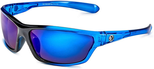 Gafas De Sol Deportivas Polarizadas Envolventes Color Crystal Blue | Blue Mirror Color de la lente Azul Color de la varilla Azul Color del armazón Celeste