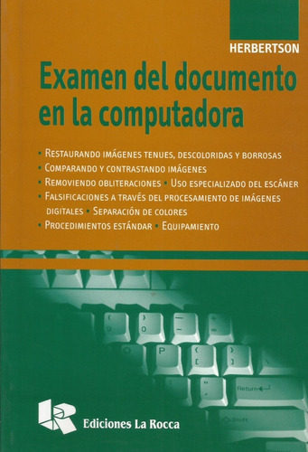 Examen Del Documento En La Computadora Herbertson 