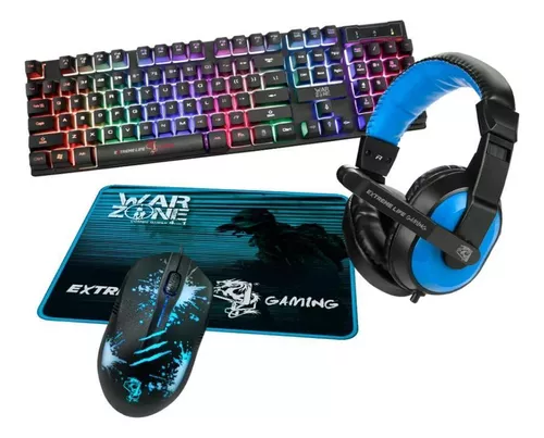 Kit Gamer Led Completo Para Jogos e Stream Mousepad de Jogo