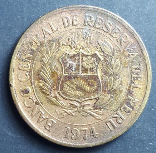 Moneda Del Peru 1 Sol De Oro De 1974