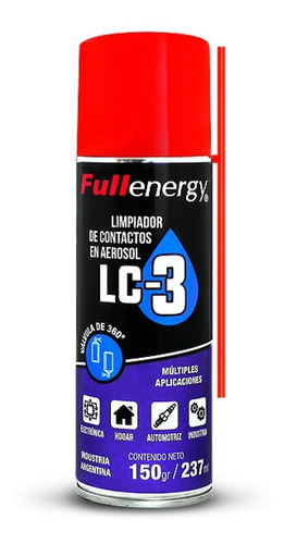 Aerosol Limpia Contactos Desengrasante Fullenergy Lc3 237ml