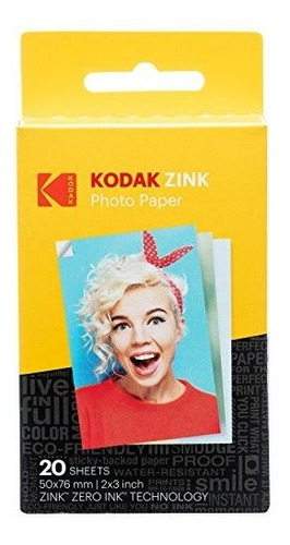 Papel Fotografico Zink Premium Kodak De 2  X 3  (20 Hojas) C