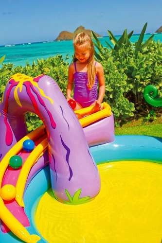 Imagen 5 de 5 de Alberca Inflable Para Niños Parque Acuatico Dinosaurio Intex