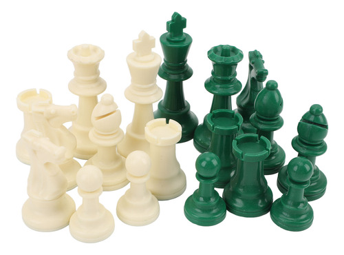 32 Figuras Verdes Y Blancas De International Chess Pieces