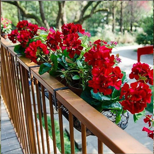 Geranios Artificiales Juego De 2 Flores Falsas Para Decoraci
