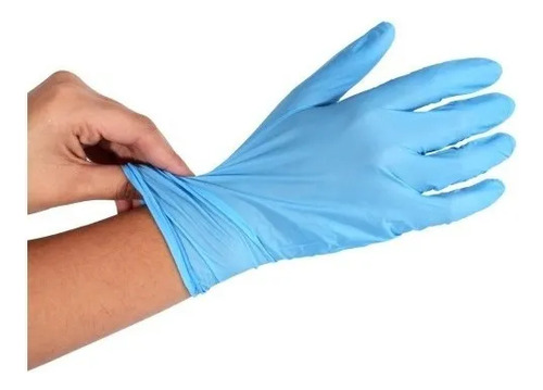Luva Nitrílica Sem Pó Azul P - Descarpack Com 100 Unidades