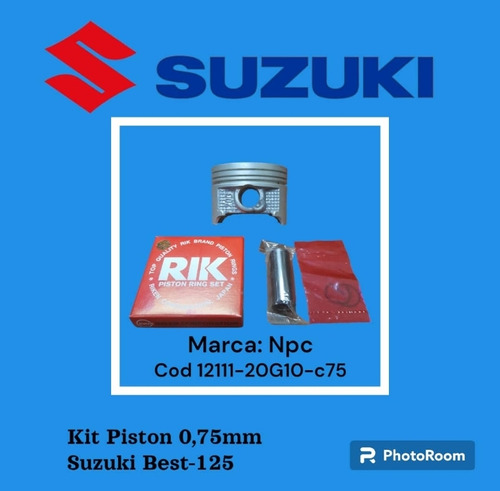 Kit Piston 0,75mm Suzuki Best-125  Npc