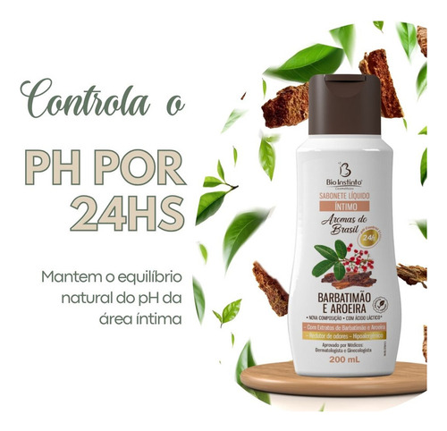 3 Sabonete Intimo Feminino Barbatimão-aroeira Ph24h