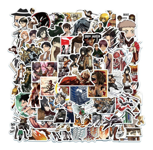 Stickers Attack On Titan - Shingeki No Kyojin 100 Unidades