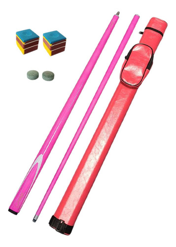 Stick De Cue De La Piscina 1/2 Articulación De Acero Rosa