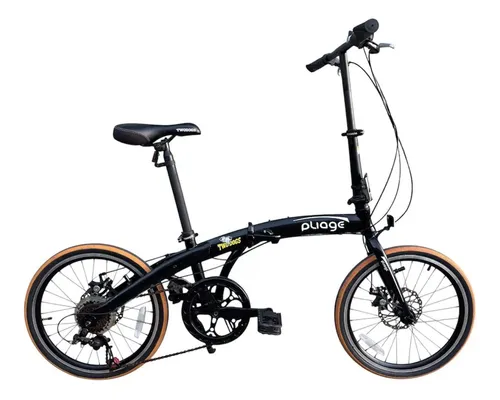 Bicicleta Dobravel Two Dogs Pliage Aro 20 Shimano 7v Preta