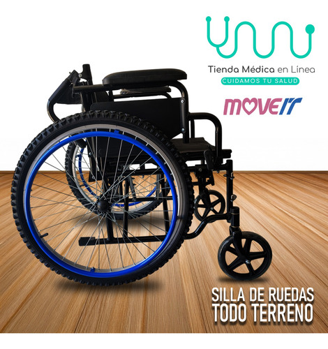 Silla Ruedas Todo Terreno C/ Descansapiés Desmontables