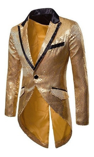 Zmshop Blazer Hombre Lentejuelas Brillantes Fiesta Ropa