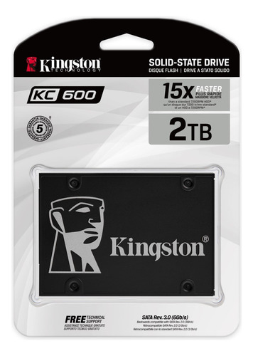 Disco Interno Ssd Kingston Kc600 2tb 2.5  Sata 3.0 550mb/s