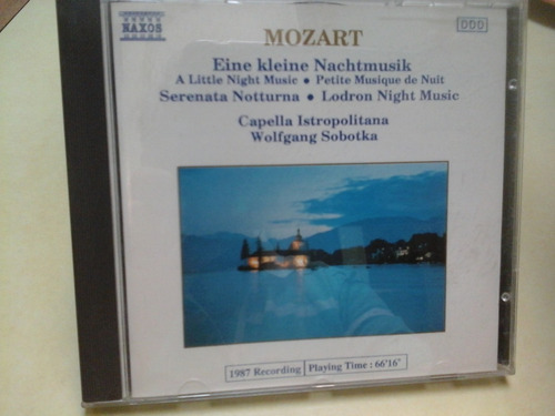 Cd 0369 - Mozart - Wolfgang Sobotka  Serenata Notturna K 5 