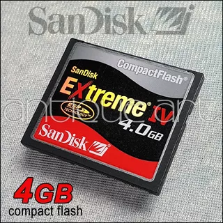 A64 Tarjeta Compact Flash 4gb Extreme Iv Cf Sandisk Memory