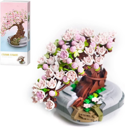 Fabb Bloque De Construcción De Flores De Cerezo Bonsái Kit Color Rosa