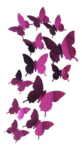 Adhesivo De Pared Con Diseño De Mariposas, Espejo, Decoració