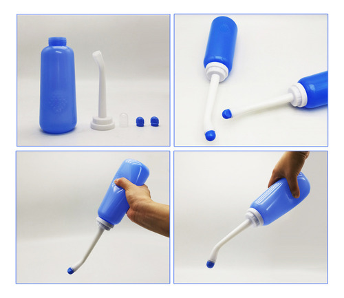 Bidé De Viaje Portátil De 500 Ml Con 2 Boquillas Para Pospar