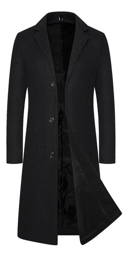 Hombres Abrigo Largo Casual Trench Coat Chaqueta