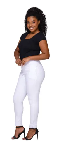 Calça branca hotsell com elastano