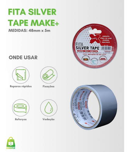 Fita Reforçada 48mm X 90m Ideal Para Juntas E Reparos