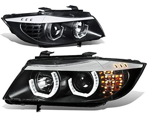 Dna Motoring Hl-3d-e9005-bk Headlight Assembly, Driver And P
