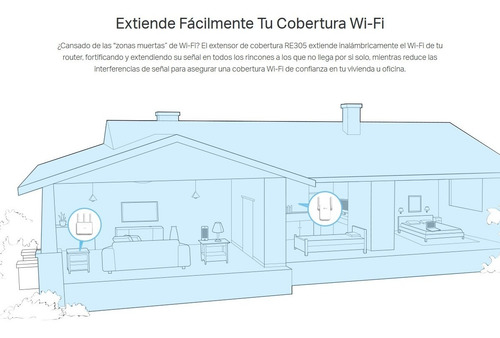 Tp-link, Extensor De Rango Wi-fi Banda Dual Ac1200, Re305
