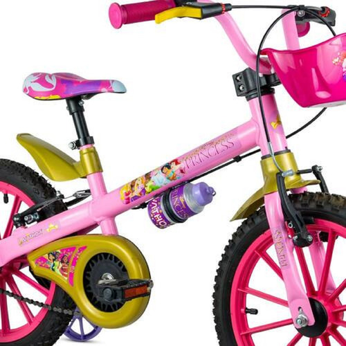 Bicicleta Princess Nathor Rim 16, 5 años con marco de ruedas rosas, tamaño 16