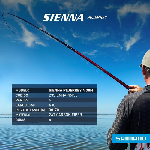 Imagen 8 de 9 de Caña Shimano Sienna 4,30mts Telescopica Pejerrey