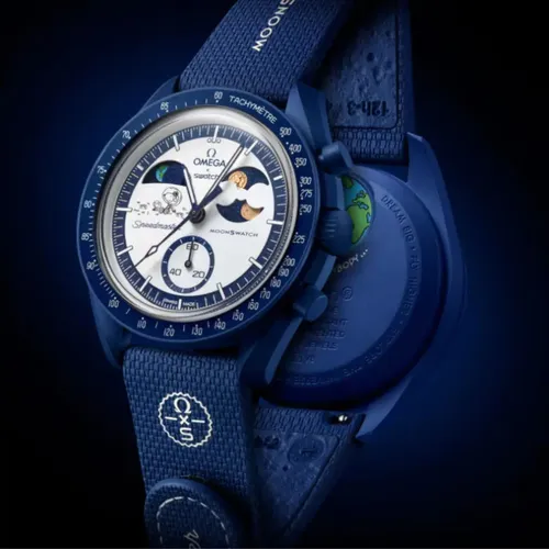 Relógio Pulso Omega X Swatch Moonswatch Original Sem Caixa