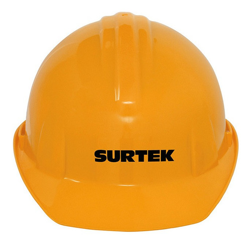 Casco De Seguridad Surtek Naranja Con Ajuste De Intervalos